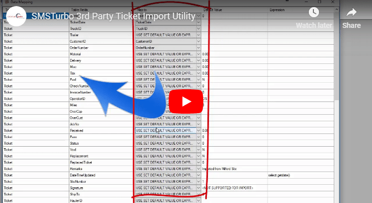 SMSTurbo 3rd Party Ticket Import Utility